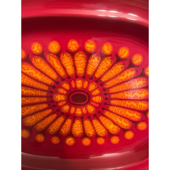 Rare Vintage Metlox Poppy Trail Red Platter - Picture 2 of 4